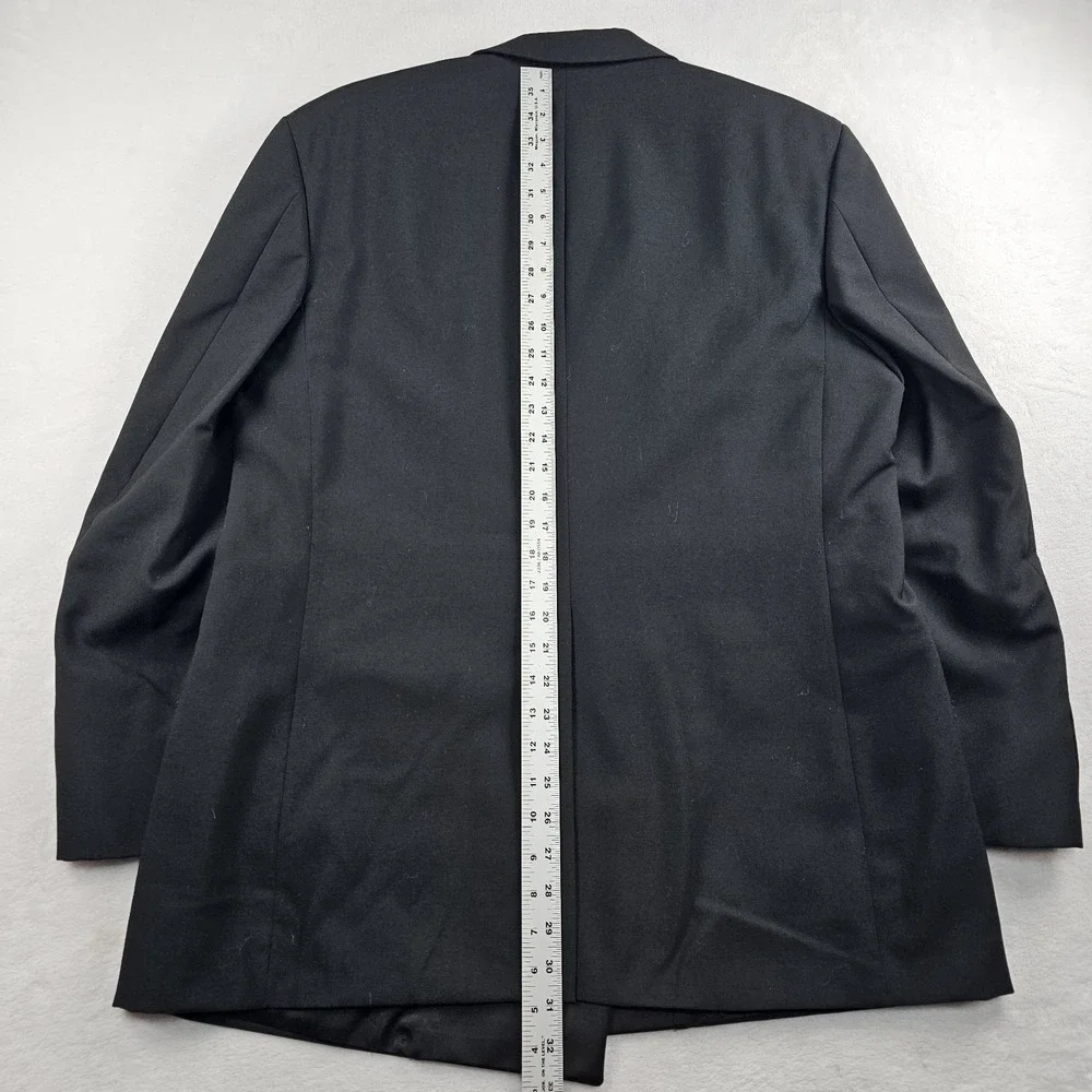 Vtg Nordstrom Tuxedo Suit Double Breasted 41R Pants 34x33 Satin Stripe USA Wool